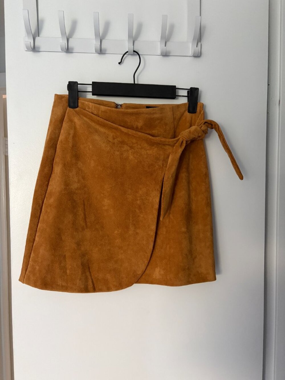 Blank NYC Caramel New with Tags Faux Suede Tie Mini Skirt Women's 25